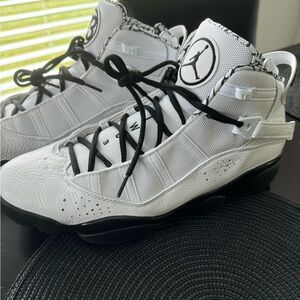 Jordan 6 Rings Size 12 White/Black-Metallic Gold